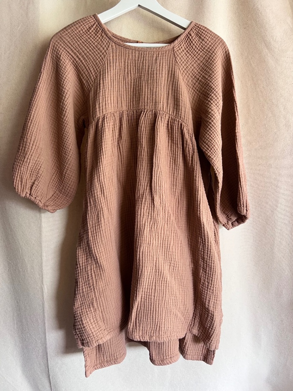 Zara Girls dress Size 10 Textured Neutral Mauve